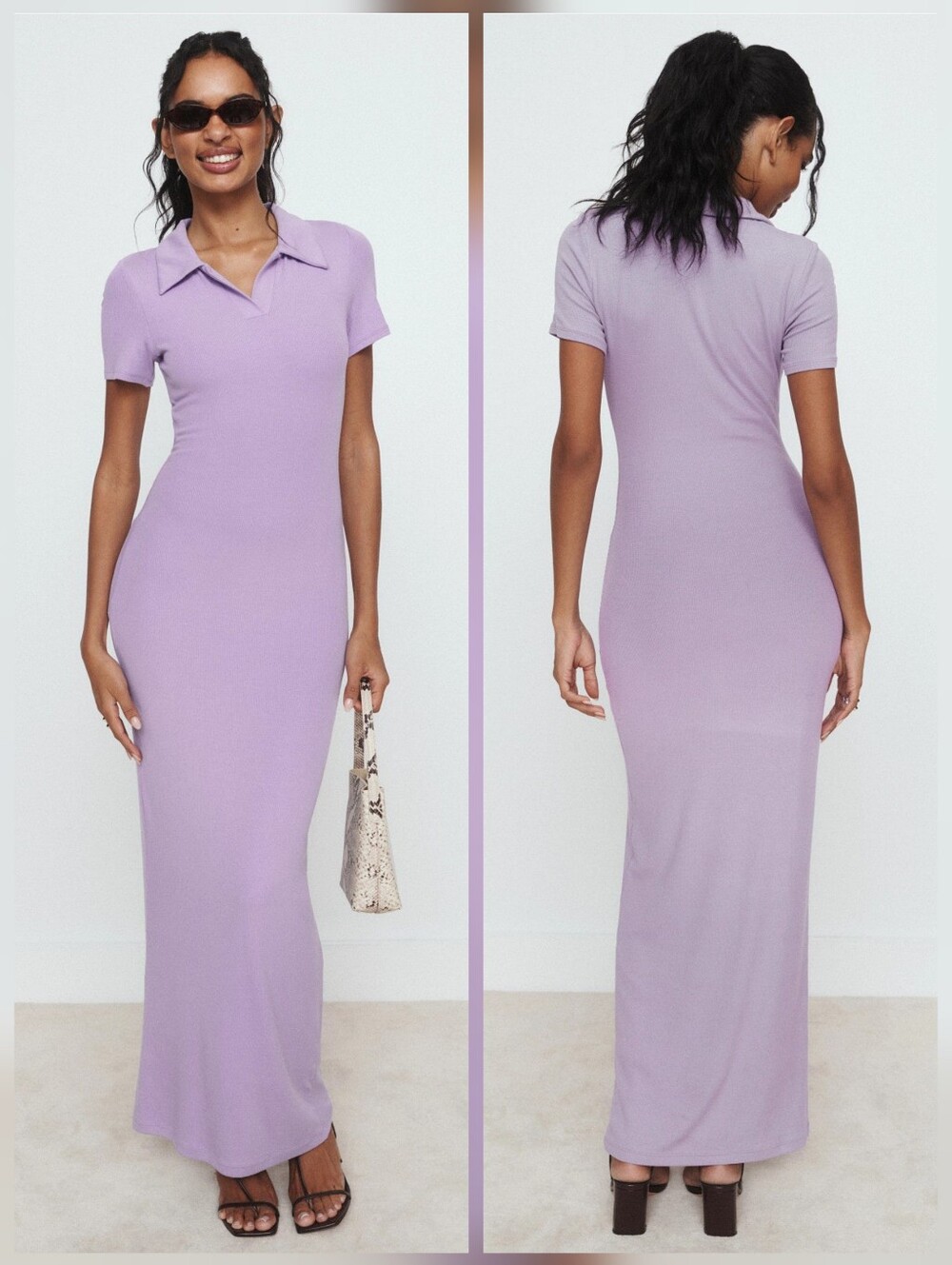 ROAM Prosper Polo Maxi Casual Dress Collared Short Sleeves Size XS